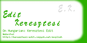 edit keresztesi business card